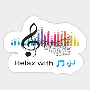 Relax with Music Sticker
